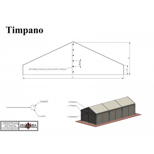Telo Timpano Capannone modulare
