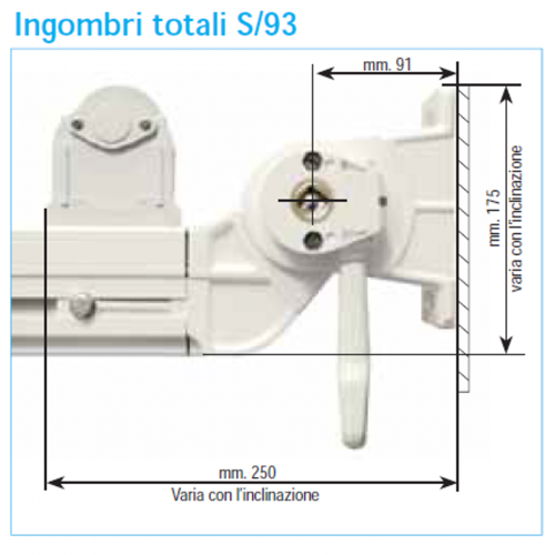 Tenda a guide con o senza barra quadra S/93 – S93 BQ