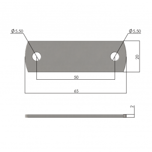 Contropiastra due fori Standard 2