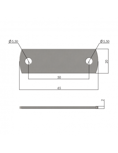 Contropiastra due fori Standard
