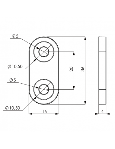 Contropiastra in nylon