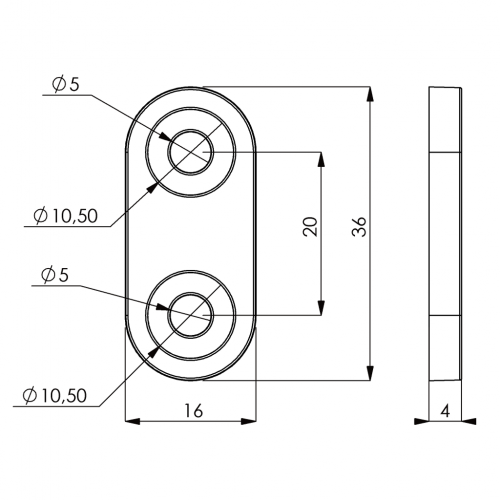 Contropiastra in nylon