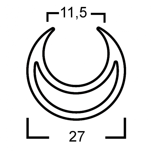 Barra tenditrice 27mm Alluminio da 3mt