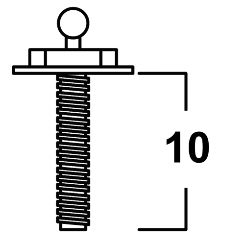 Chiusura Tenax vite autofilettante - 10pz