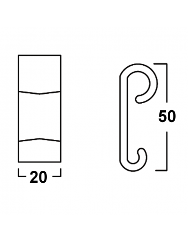 Gancio sponda doppio nylon