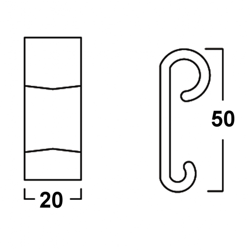Gancio sponda doppio nylon