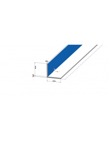 Profilo allumino misura mm. 30 x30 x 2 Spessore barra mt. 3